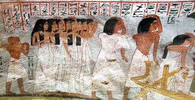 Egyiptomi ókor: sírás körmenet. Roy sírjának festménye alkotó: Egyptian 18th Dynasty