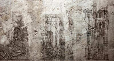 Egyiptomi ókor: befejezetlen rajzok Ramose vezír (18. dinasztia) sírját díszítő. Luxor, Ciszjordánia, Nemesek sírja Egyiptom alkotó: Egyptian 18th Dynasty