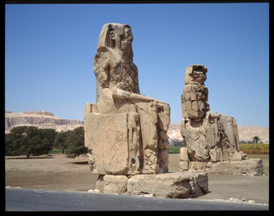Egyiptomi ókor: Memnon kolosszusának képe, III. Amenophis korszak, új birodalom alkotó: Egyptian 18th Dynasty
