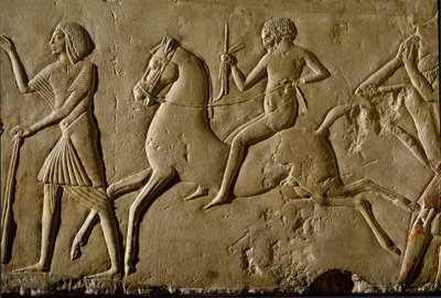 Egyiptomi antikvitás: „” harcos lóháton”” Dombormű egy főméltóság sírjából. Kr.e. 1354-1346. 18. dinasztia. Bologna, Civico Museo Archeologico alkotó: Egyptian 18th Dynasty