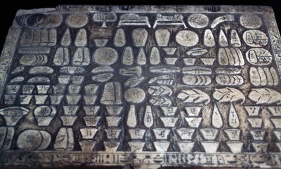 Áldozati asztal, egyiptomi civilizáció, Újbirodalom, XVIII. dinasztia, részlet alkotó: Egyptian 18th Dynasty