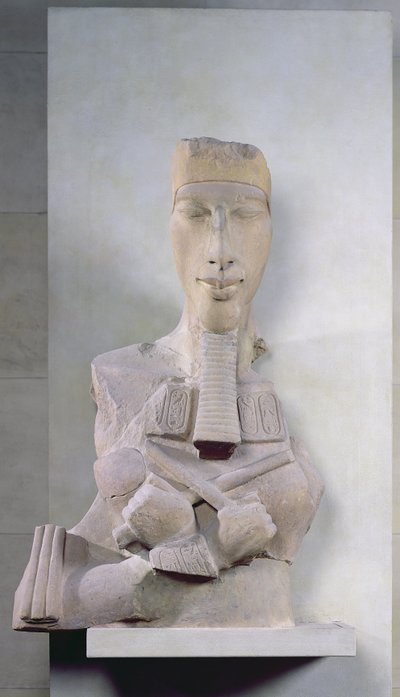 Amenophis IV (Akhenaten) Ozirisz oszlopa Karnakból, Amarna-korszak, Újbirodalom, Kr.e. 1353-37 (homokkő) alkotó: Egyptian 18th Dynasty
