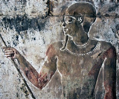 Festett dombormű, Hatsepszut halotti temploma, Deir el-Bahri, Luxor, Théba (Unesco Világörökségi Listája). alkotó: Egyptian 18th Dynasty