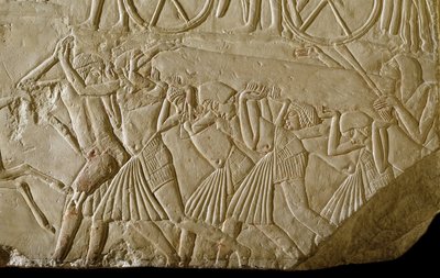 Dombormű Horemheb sírjáról (kő) alkotó: Egyptian 18th Dynasty