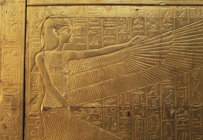 Relief a második temetkezési kápolna hátsó külső tábláján, Tutanhamon kincstára, Egyiptom, Egyiptomi civilizáció, Újbirodalom, XVIII. dinasztia alkotó: Egyptian 18th Dynasty
