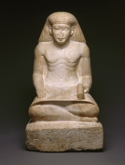 Amunhotepnek, Nebiry fiának írnoki szobra, ie 1426-1400 körül (mészkő) (lásd: 200932) alkotó: Egyptian 18th Dynasty