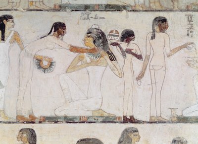 Nemesasszonyok WC-je, Rekhmire sírjából, Tuthmosis III és Amenhotep II vezírje, Új Királyság (falfestmény) alkotó: Egyptian 18th Dynasty