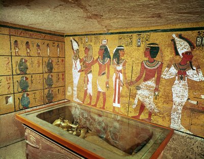 A temetkezési kamra Tutanhamon sírjában, Új Királyság alkotó: Egyptian 18th Dynasty