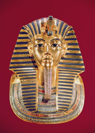Tutanhamon temetési maszkja (Kr. e. 1370-1352) Kr.e. 1336-1327, Újbirodalom (arany féldrágakövekkel kirakva) alkotó: Egyptian 18th Dynasty