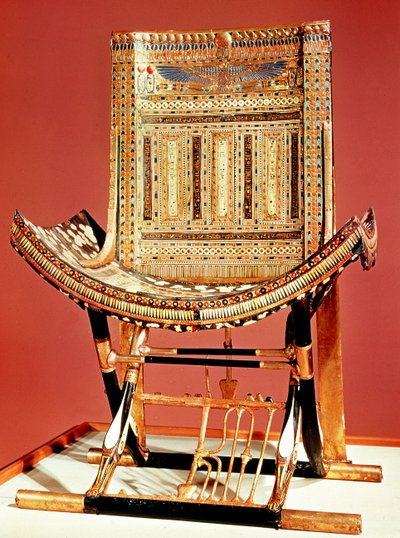 A fáraók egyházi trónja, Tutanhamon sírjából (Kr. e. 1370-52) Új Királyság (berakásos fa) (lásd még: 59232) alkotó: Egyptian 18th Dynasty