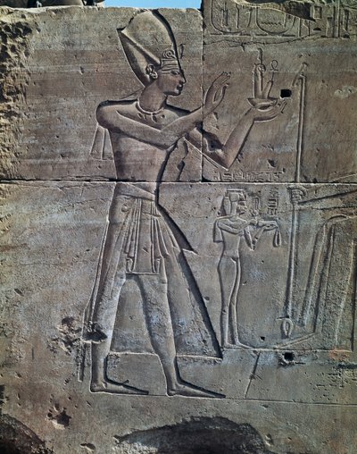 Thutmose III, dombormű, Amun templom, Karnaki templomkomplexum (Unesco Világörökség listája) alkotó: Egyptian 18th Dynasty