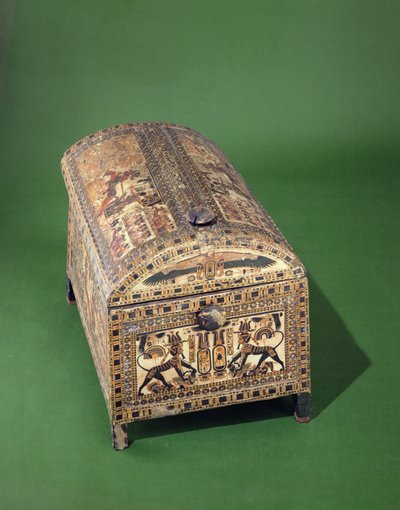 Tutanhamon láda, Új Királyság, ie 1340 körül (festett fa) alkotó: Egyptian 18th Dynasty