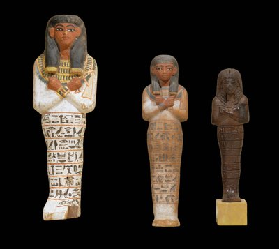 Ushebtis Hapyaa, Sennefer és Hesmeref számára ... alkotó: Egyptian 18th Dynasty