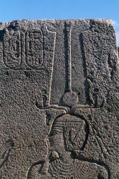 Tömb II. Ramszesz domborműveivel és felirataival, Nagy Amun-templom, Tanisz, Egyiptom, Egyiptomi civilizáció, Újbirodalom, XIX. dinasztia alkotó: Egyptian 19th Dynasty