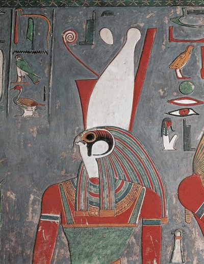 Dupla koronát viselő Hórusz, Horemheb sírja, Királyok völgye, Louxor, Ókori Théba (fotó) alkotó: Egyptian 19th Dynasty