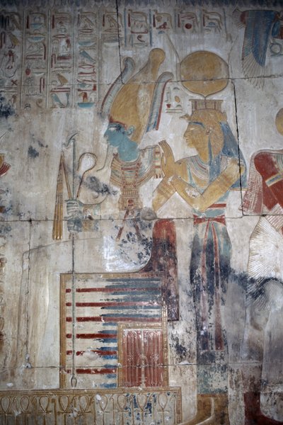 Festett dombormű, Ozirisz kápolna, I. Szeti templom alkotó: Egyptian 19th Dynasty