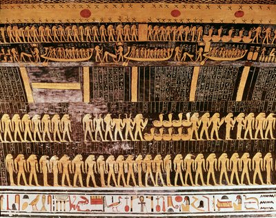 Részlet a Nap könyvéből VI. Ramszesz sírja sírkamrájának mennyezetéről (Kr. e. 1143-1136) Újbirodalom (falfestmény) alkotó: Egyptian 20th Dynasty