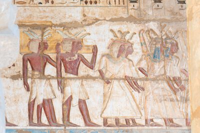 Festett dombormű a boltozaton alkotó: Egyptian 20th Dynasty