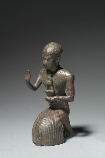 Térdelő pap szobra, ie 1186-1069 alkotó: Egyptian 20th Dynasty