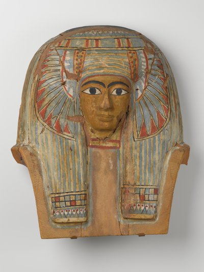 Arc egy fából készült koporsófedélről, ie 945-715 körül (fa gessóval és festékkel) alkotó: Egyptian 22nd Dynasty