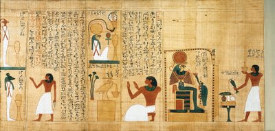 Imenemsauf mitológiai papirusza, Amon főhordozója. Részlet: lázítás és italozás Ra-Harakhti tiszteletére alkotó: Egyptian 22nd Dynasty