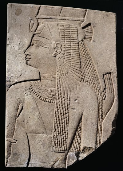 Egy isteni hitves domborműve, késői időszak, ie 780-656 körül (homokkő) alkotó: Egyptian 25th Dynasty
