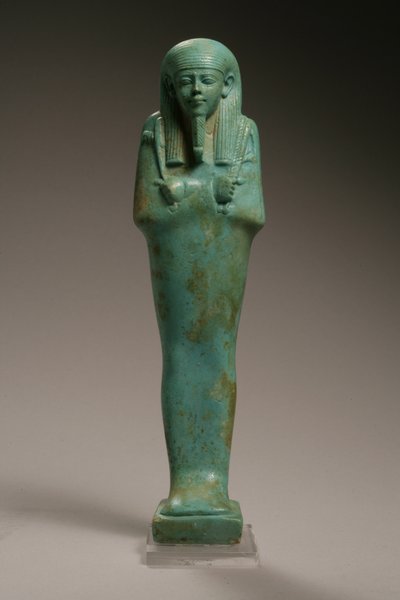 Usabti alakja Hekaemsafnak, a Flotta admirálisának, Amasis uralkodása, ie 570-526 (fajansz) (a hátoldalt lásd a 270355-ben) alkotó: Egyptian 26th Dynasty