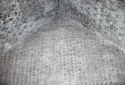 Az Unas-piramis sírkamrájának teteje és fala, Óbirodalom (festett kő) alkotó: Egyptian 5th Dynasty