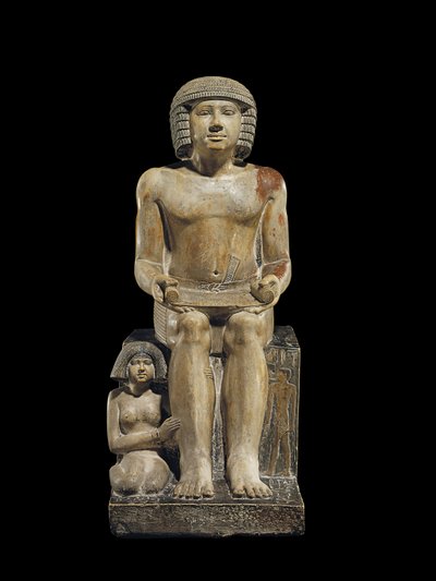 Sekhemka írástudók felügyelőjének szobra, ie 2400-2300 körül alkotó: Egyptian 5th Dynasty