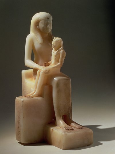 II. Pepy és anyja, Meryreankhnes királynő, valószínűleg Szakkarából, az óbirodalomból (kalcit) alkotó: Egyptian 6th Dynasty Egyptian 6th Dynasty