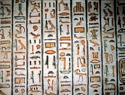 EGYIPTOMI MŰVÉSZET: Hieroglifa. I. Szeti sírjából a Királyok Völgyében. (freskó) alkotó: Egyptian Egyptian