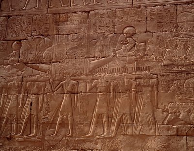 Egyiptomi ókor: dombormű Karnak (Karnak) templomából, Luxor, Egyiptom alkotó: Egyptian Egyptian