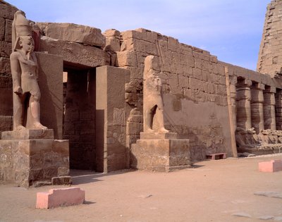 Egyiptomi ókor: kilátás a karnaki templomra. Egyiptom alkotó: Egyptian Egyptian