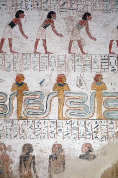 Núbiai fekete rabszolgák, IX. Ramszesz sírja, Luxor alkotó: Egyptian Egyptian