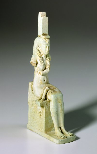 Ízisz és Hórusz amulettje, ie 305-30 (fajansz) alkotó: Egyptian Ptolemaic Period