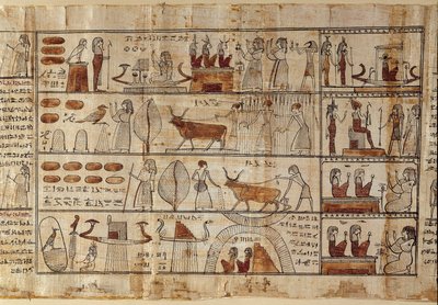 Egyiptomi antiquitis: az Elysées mezői. Festmény papiruszra a Halottak könyvéből. Ptolemaioszi korszak Torino, egyiptomi múzeum - Ókori Egyiptom: az elíziai mezők. Festmény papiruszra a Halottak könyvéből. Ptolemaioszi korszak. Egyiptomi Múzeum, Torino, It alkotó: Egyptian Ptolemaic Period