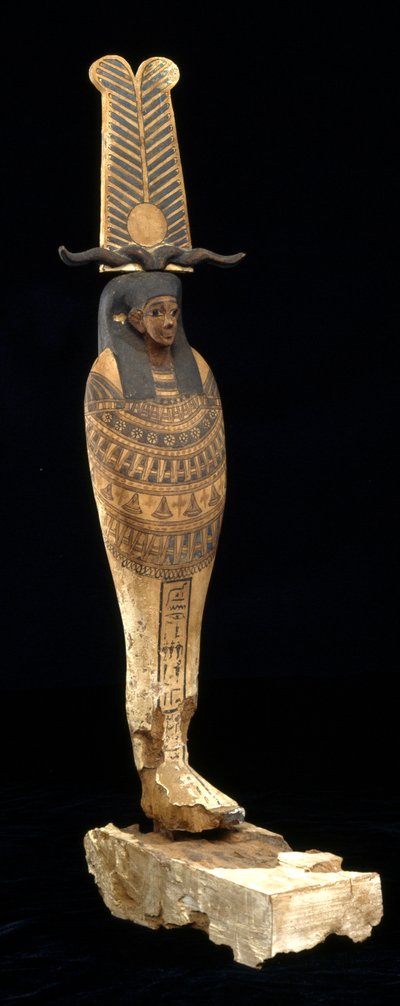 Ptah-Sokar-Osiris figurája, ie 332-30 (fa, polikróm és arany) alkotó: Egyptian Ptolemaic Period