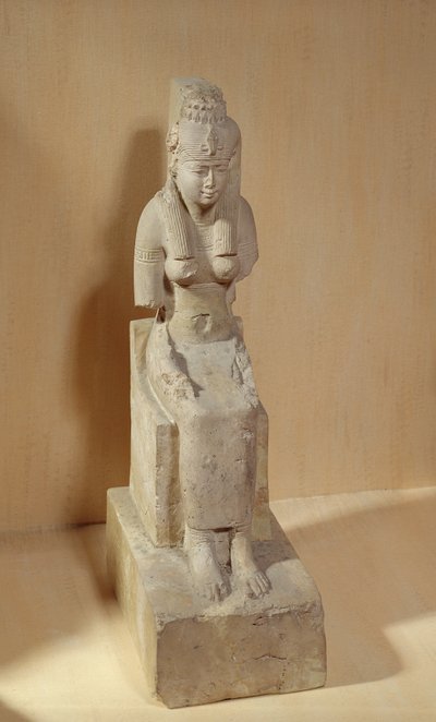Rattawy istennő szobra Medamudból (mészkő) alkotó: Egyptian Ptolemaic Period