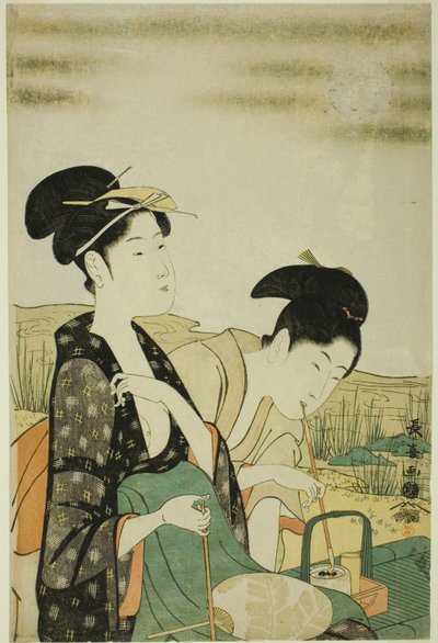 Holdnézés alkotó: Eishōsai Chōki