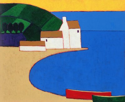 Öböl Dél-Bretagne-ban, 2004 (akril papíron) alkotó: Eithne Contemporary Artist Donne