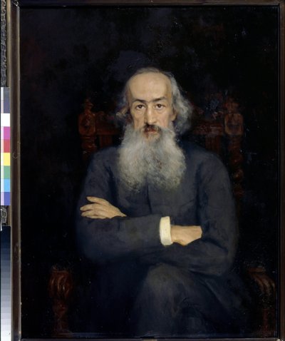 Constantin Bestoujev Rioumine (Bestoujev-Rioumine) (1829-1897) történész portréja - Jekaterina Sergeevna Zarudnaya Kavos (1862-1918) festménye, olaj, vászon (101x79 cm) alkotó: Ekaterina Sergeevna Zarudnaya Kavos