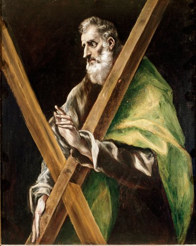 A toledói székesegyház apostolsága: Apotra Szent András. Domenikos Theotokopoulos festménye El Grecóban (1540-1614) alkotó: El Greco
