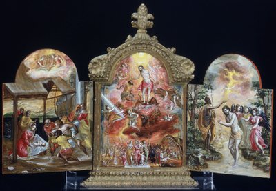 Hordozható oltár (tempera fán) alkotó: El Greco