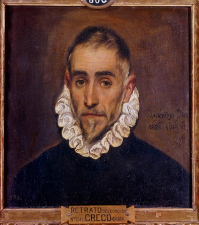 Egy úriember portréja Domenikos Theotokopoulos dit El Greco festménye (1541-1614) 1604 V. 0,64 x 0,51 m Madrid, Prado Múzeum alkotó: El Greco