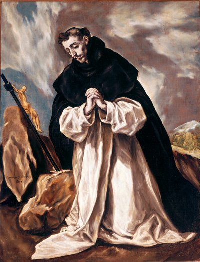 Szent Dominika imában Domenikos Theotokopoulos dit El Greco festménye (1541-1614) 1598-1603 V. 120x88 cm-es toledói székesegyház (Toledo) alkotó: El Greco