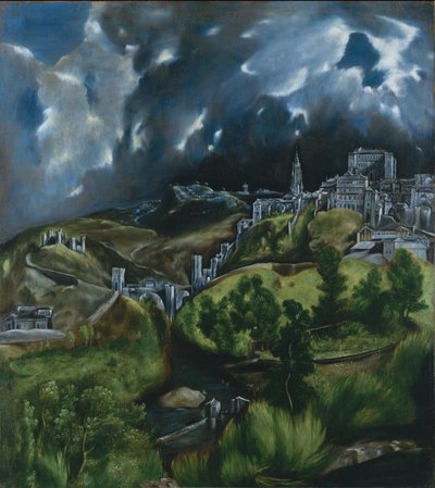 Toledo látképe, 1597-99 körül (olaj, vászon) alkotó: El Greco