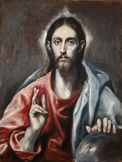 Áldást osztó Krisztus („A világ megváltója”) alkotó: El Greco