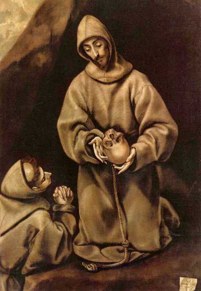 Német: Szent Ferenc és Leó testvér, elmélkedés a halálról Szent Ferenc és Leó testvér elmélkedés a halálról alkotó: El Greco