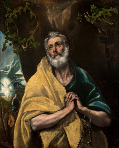 Spanyol: Las lágrimas San Pedro o San Pedro en lágrimas Szent Péter a könnyekben alkotó: El Greco