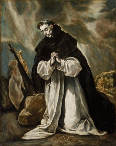 Spanyol: Santo Domingo orante (Tipo-I) Szent Domonkos imádságban alkotó: El Greco